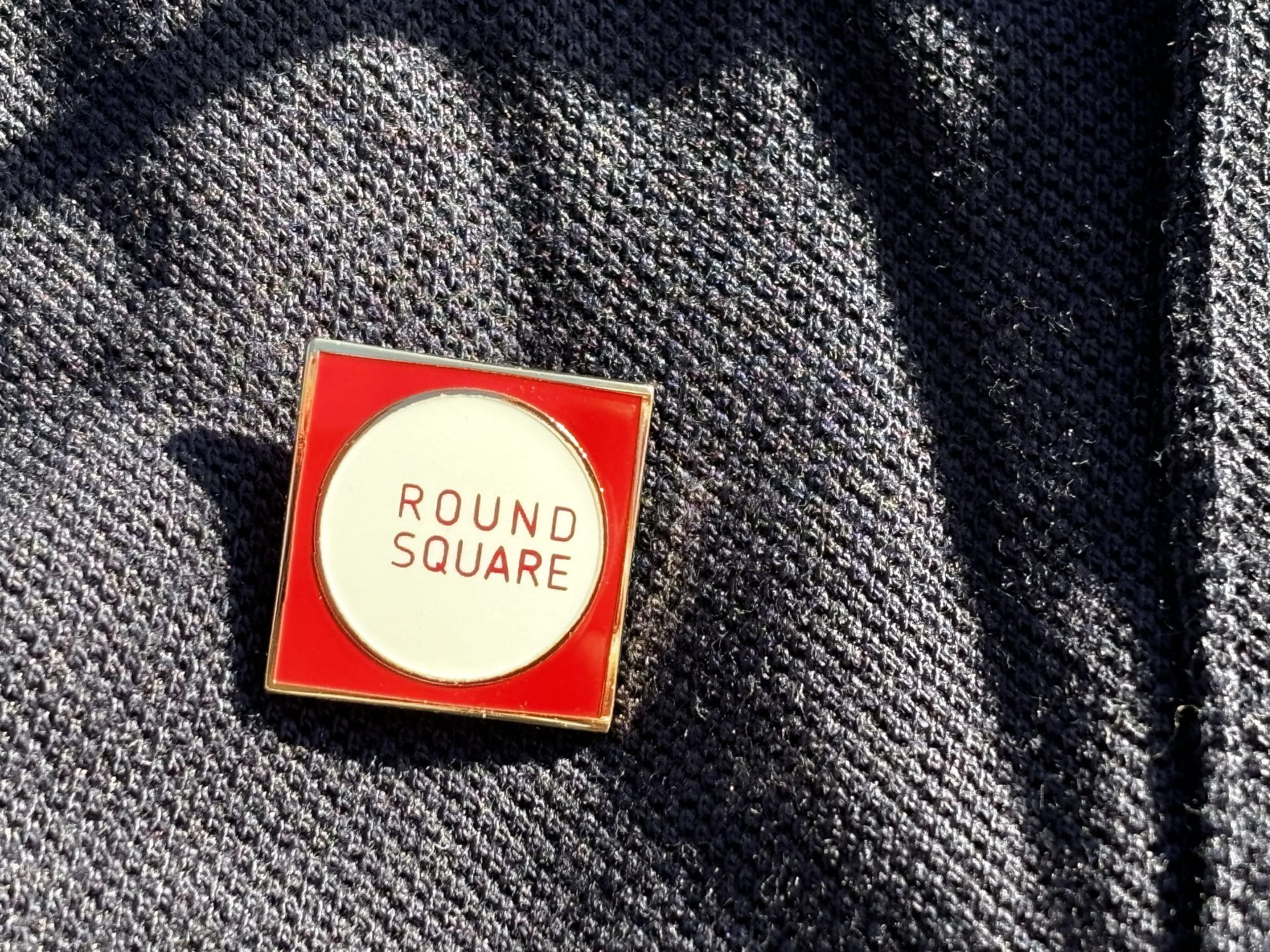 Round Square Pin Badge