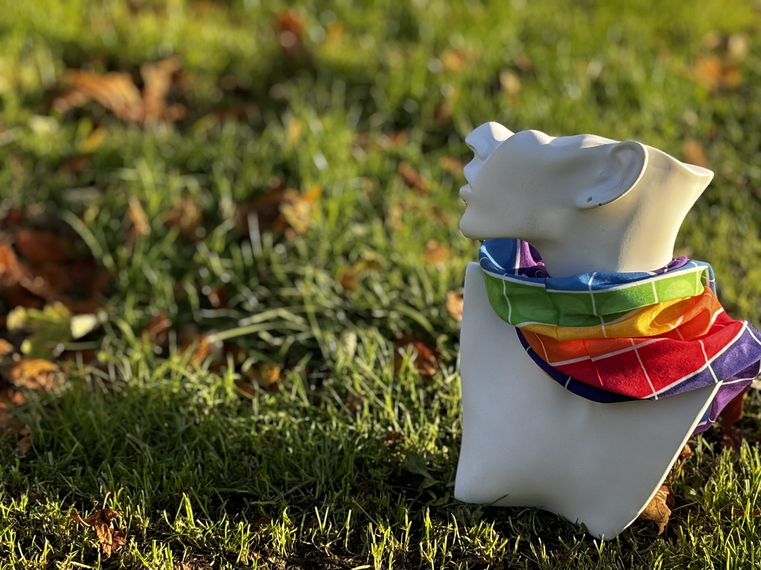 Round Square Necktube Buff - Rainbow