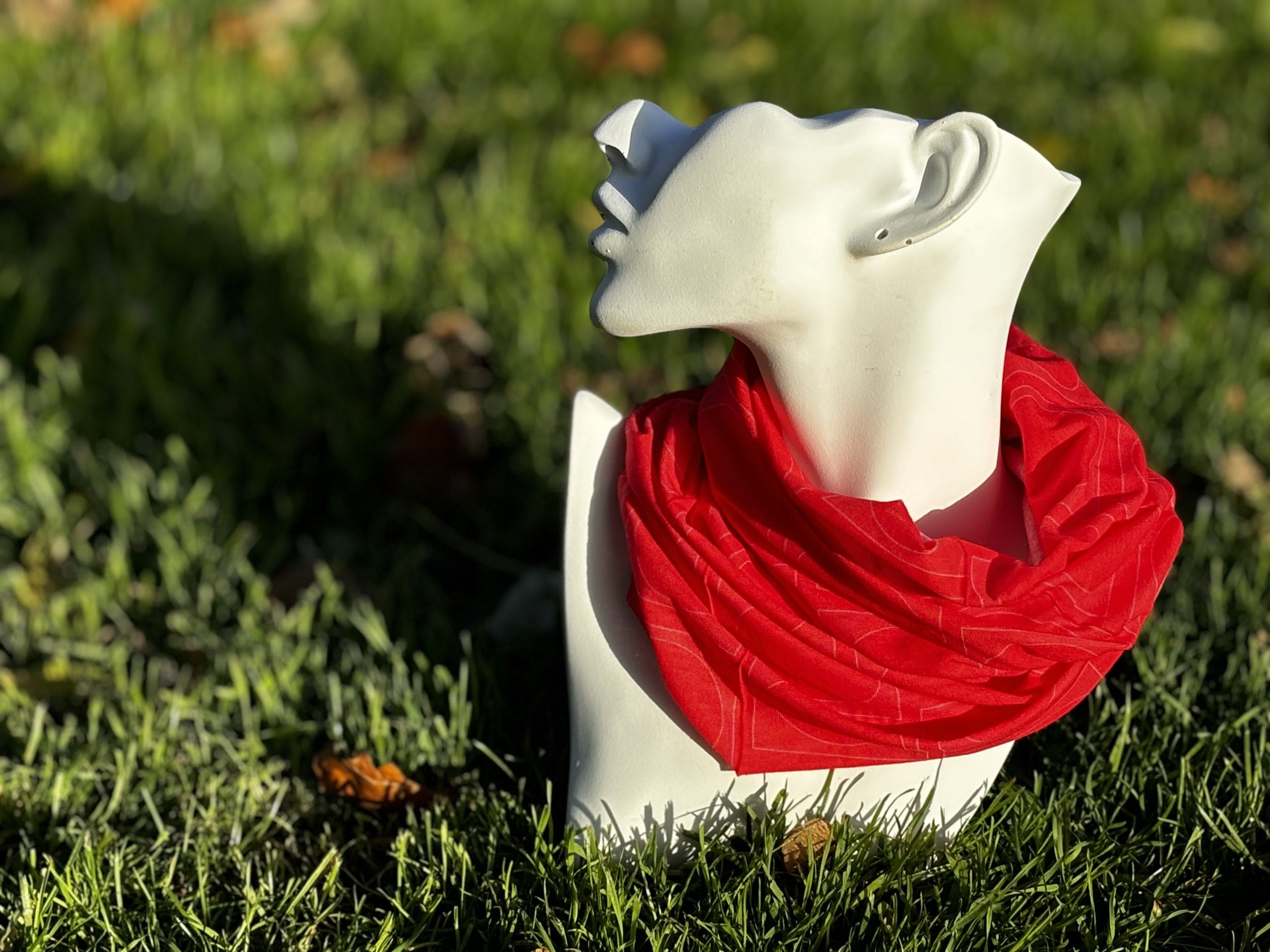 Buy Red patterned Necktube Buff